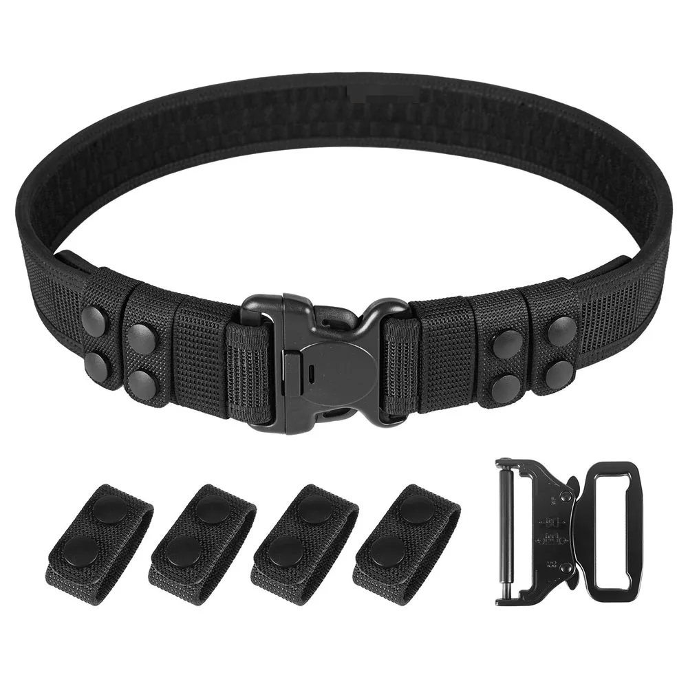 Molle Quick Release Tactical Belt for Men Double Layer Waistband Inner and Outer Combination Hunting and Airsoft 2 in