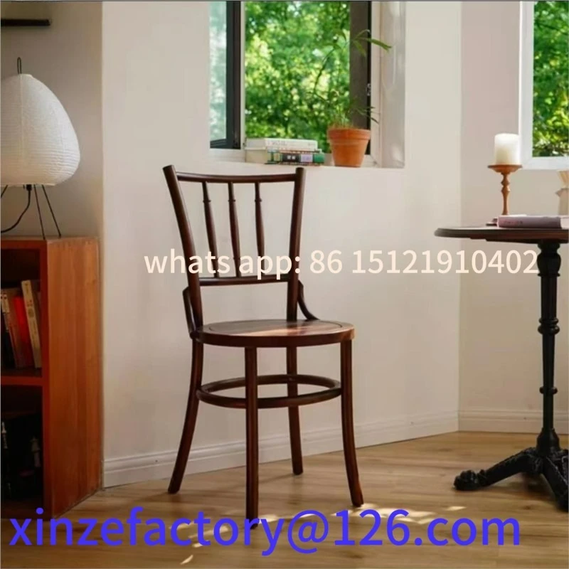 Customizable  House Simple Wabi-sabi Style Bamboo Solid Wood Dining Chair