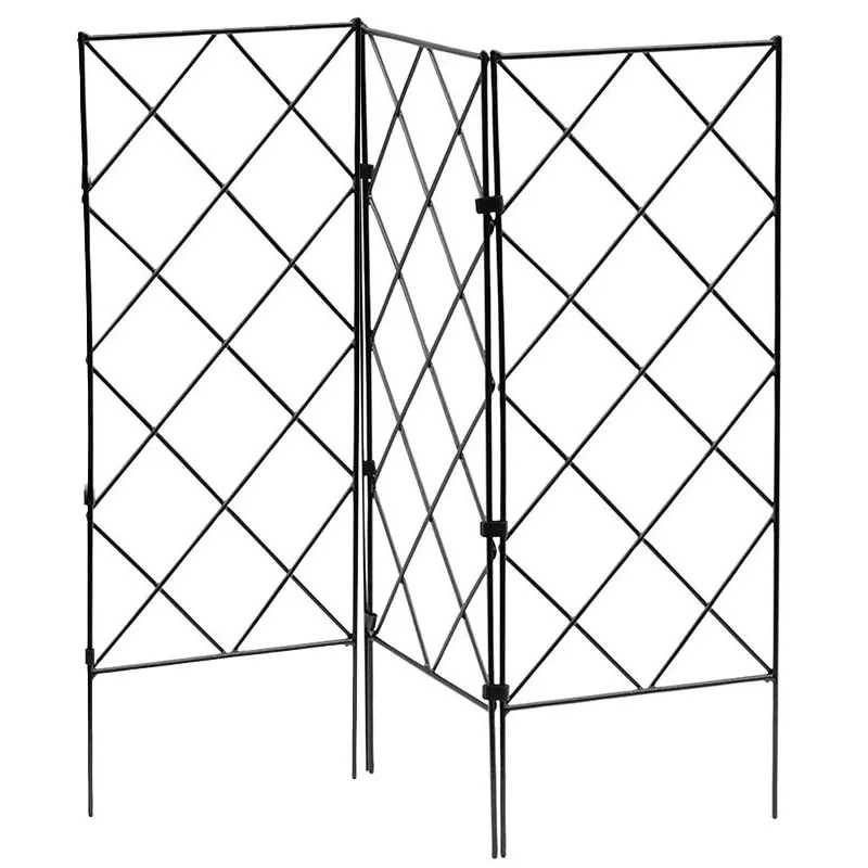 Space Efficient Foldable Flower Support Structure for Gardens Reliable Iron Material Designed for Climbing Plants