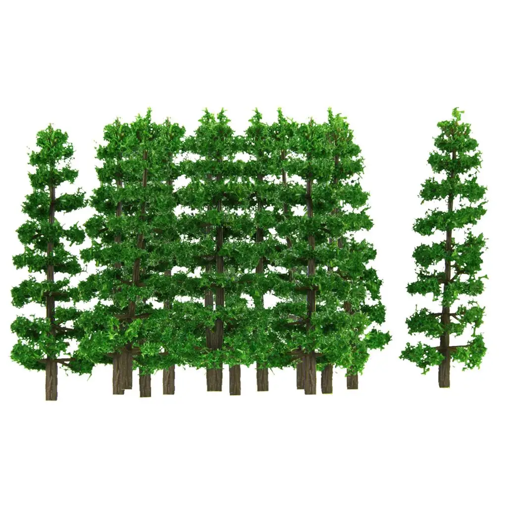 Pack of 2 Fir Trees Model Train Scenery Landscape HO 1:100 for Gift