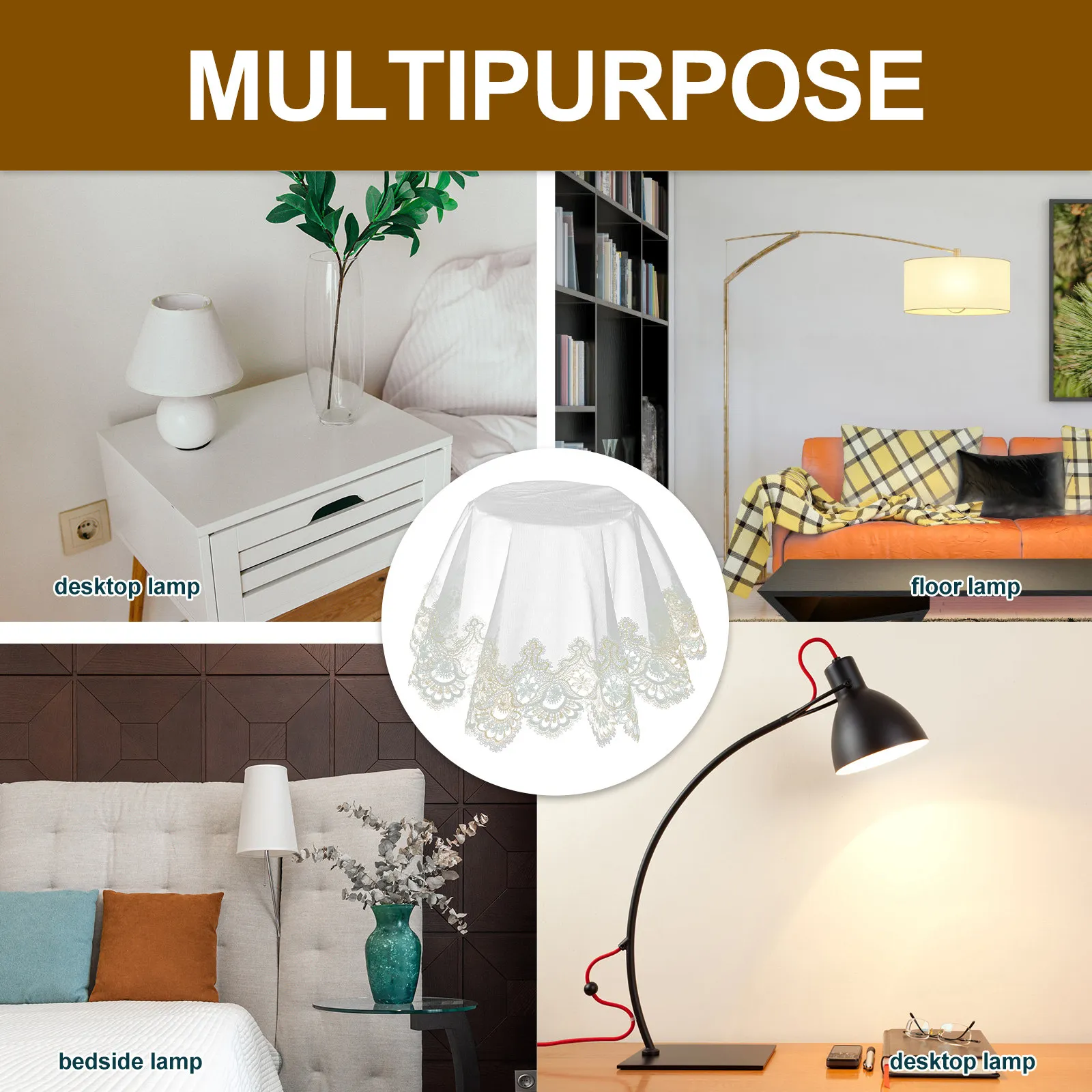 

Кружевной чехол для абажура: Изысканный и нежный дизайн, защитный чехол для настольной лампы, декор для дома, защита абажура.