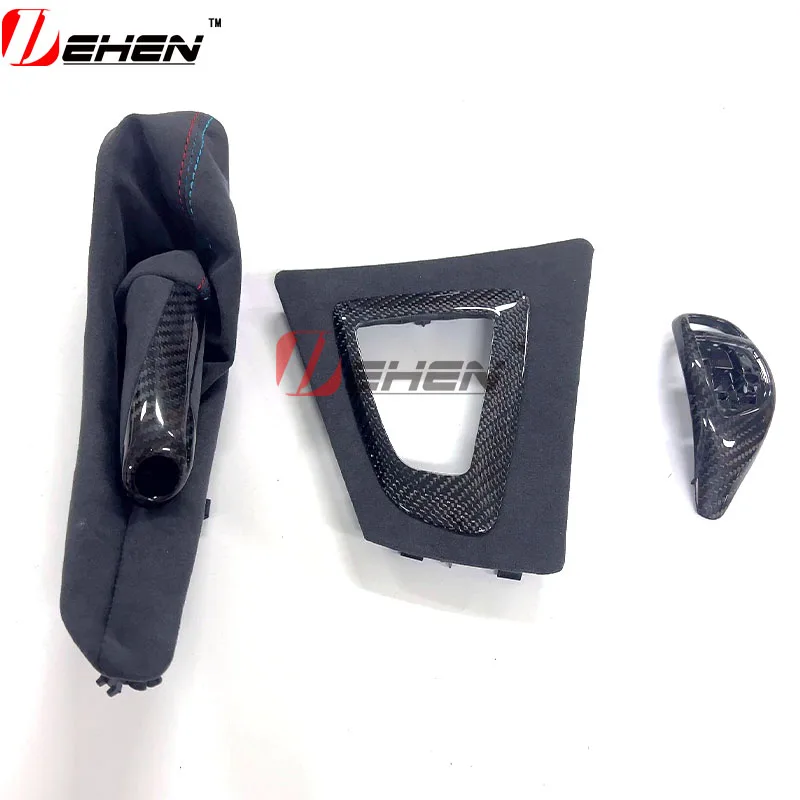 For BMW F80 M4 F82 F83 3 Series F30 F32 F34 F36 M3 Carbon Fiber Gear Base Knob Handbrake Instrument Panel Trim