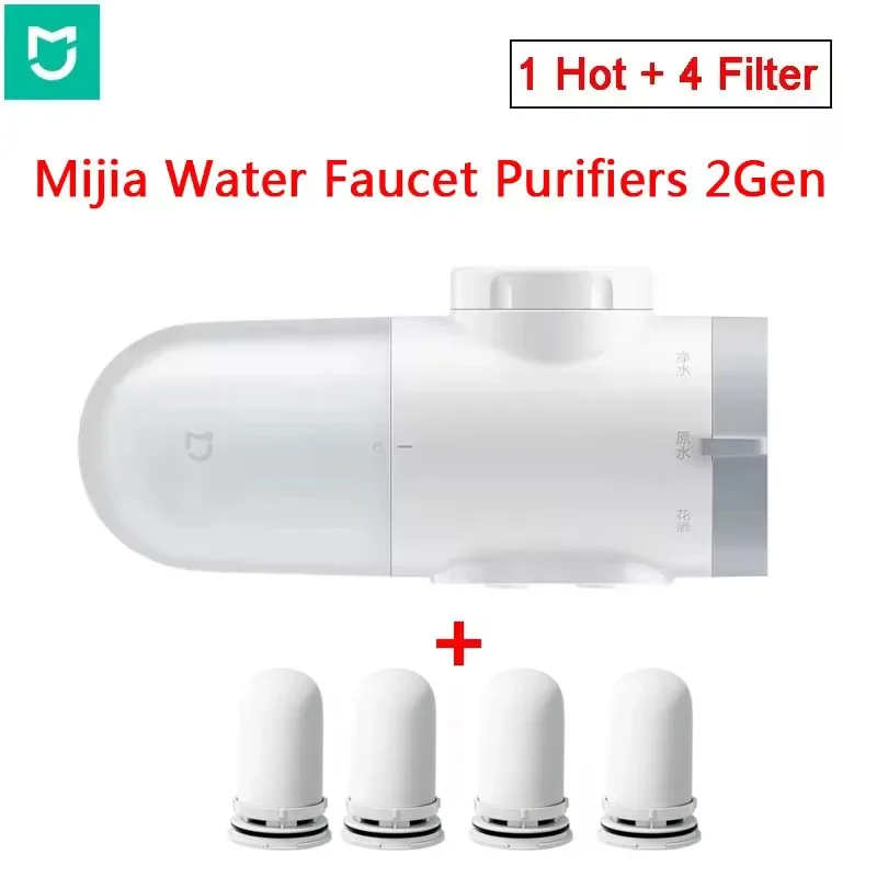 Mijia Water Faucet Purifiers 2nd Gen 5-fold Rust Removal of Activated Carbon Filtration Device for Kitchen Faucet Water Filter