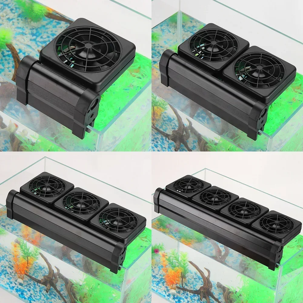 Mini aquarium fish tank automatic temperature control fan water cooling aquarium fan water silent audio 1 to 6 speed fan set