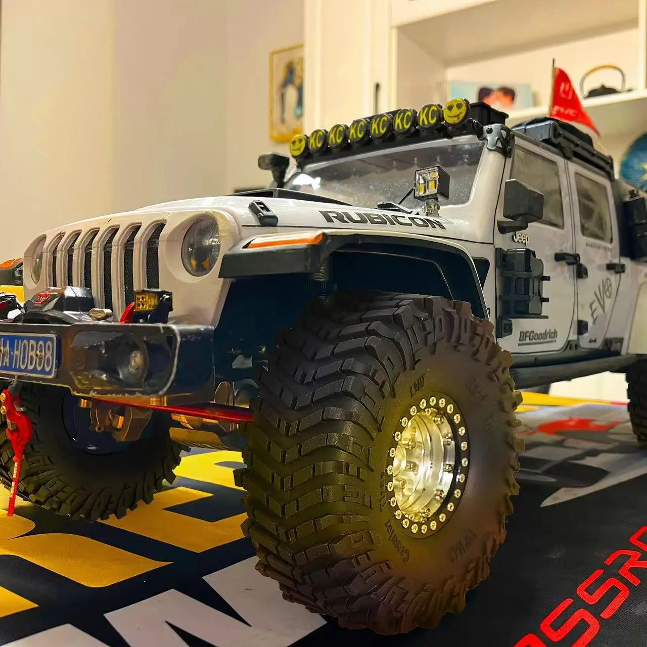 4PCS 120mm 1.9" Rubber Tire Wheel Tyre for 1/10 RC Crawler Car Axial SCX10 II III 90046 Traxxas TRX4 RC4WD D90 Redcat MST