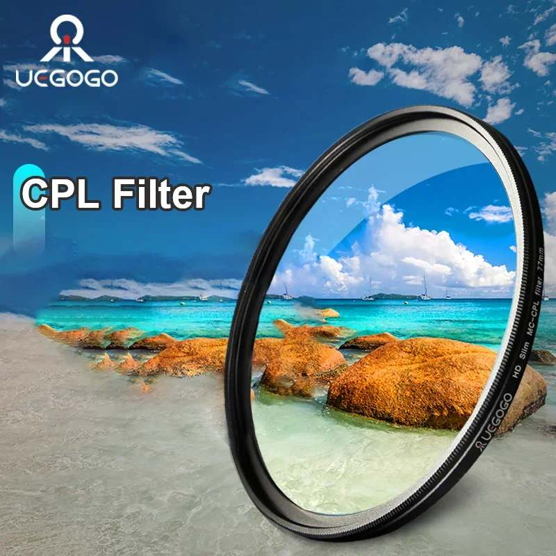 UEGOGO CPL Lens Filter True Color Circular Ultra Slim Polarizers 52mm 55mm 58mm 62mm 72mm 77mm 82mm for Camera Lens