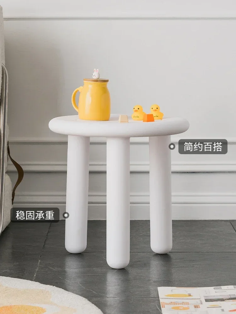 Simple Plastic Sofa Side Table for Living Room Round Coffee Table Nordic Kindergarten Small Table image 4
