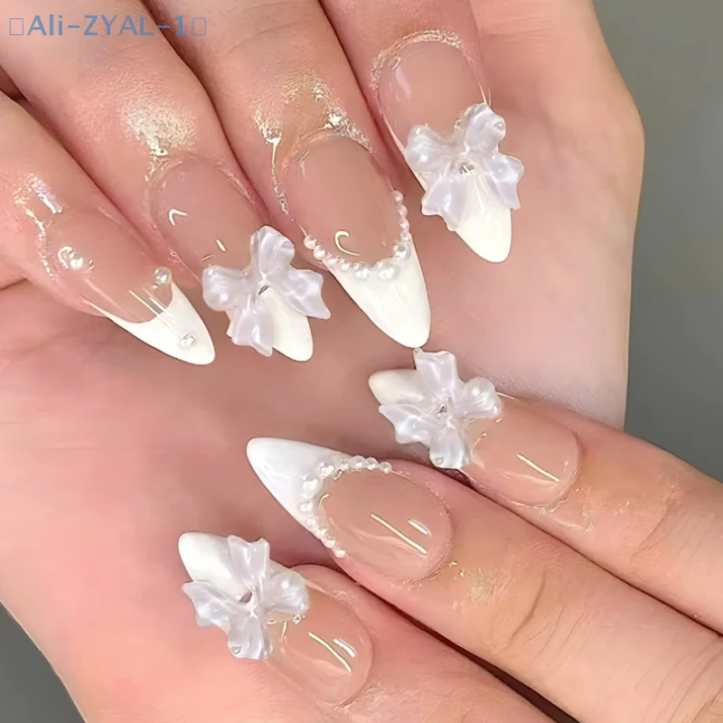 【ZYAL-1】120 szt. Tipsy do paznokci z pełną powłoką, wstępnie zaokrąglone, dociskane, sztuczne paznokcie do przedłużania, bez śladów, dla małych łóżek paznokci, 12 rozmiarów w pudełku