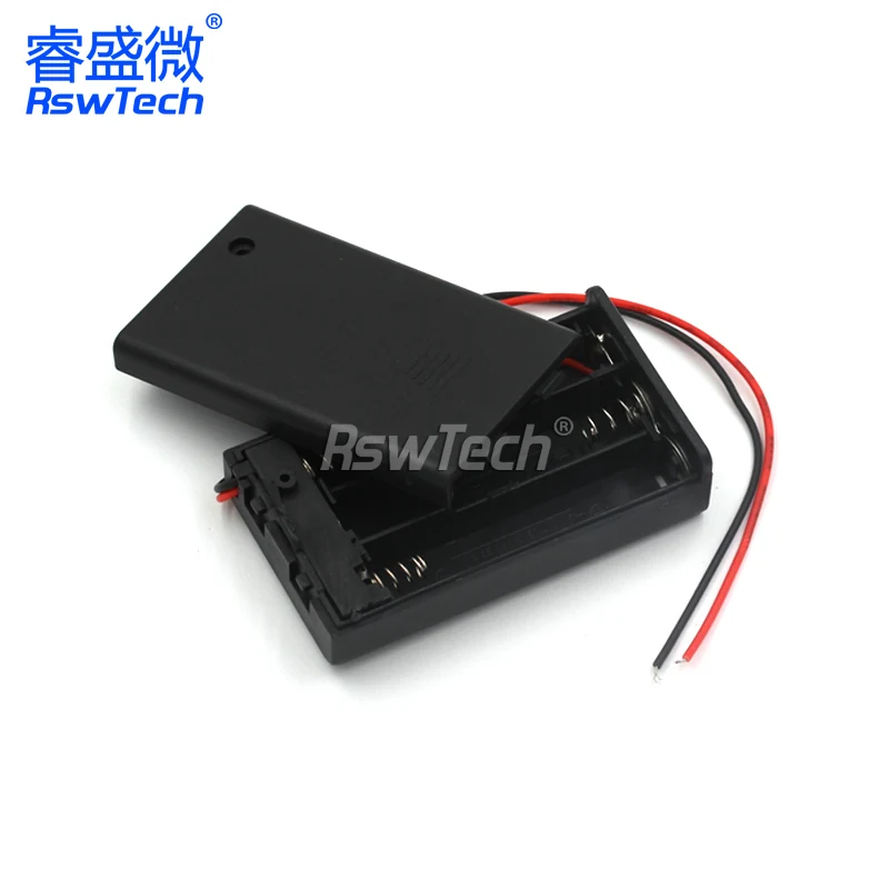 Battery box 5 18650 with switch and cover, battery holder 1, 2, 3/4, battery box 6F22 9V