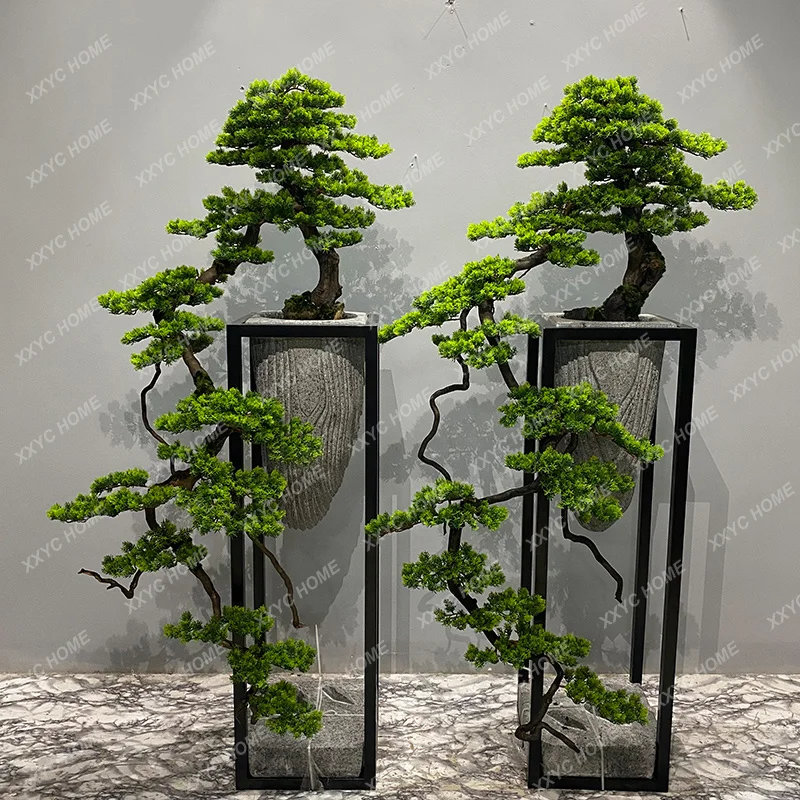LStandalone Simulated Tree Pine Living Room Entrance Flower Stand Decorative Landscape