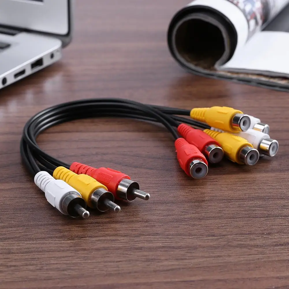 A/V TV Adapter Cord Cable Audio Video Wire Line Usage for Home HDTV TV Computer Date Cables Accessories Supplies