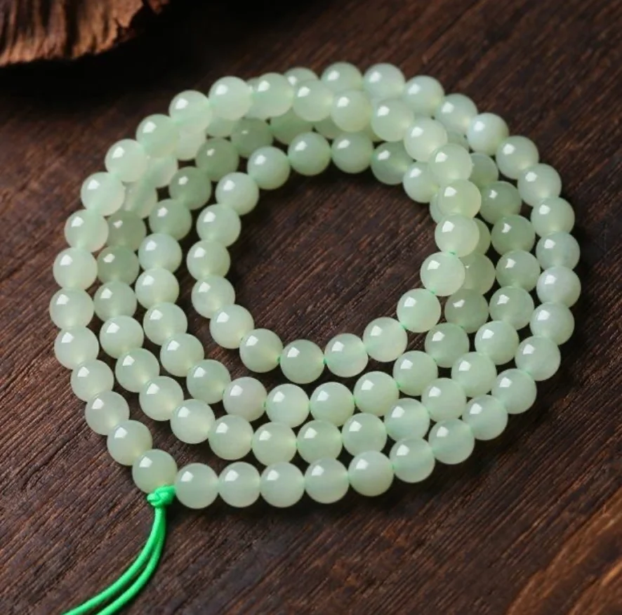 

Ювелирные изделия из натурального нефрита Хэтянь, нефрита, бусины Будды, браслет с несколькими кругами