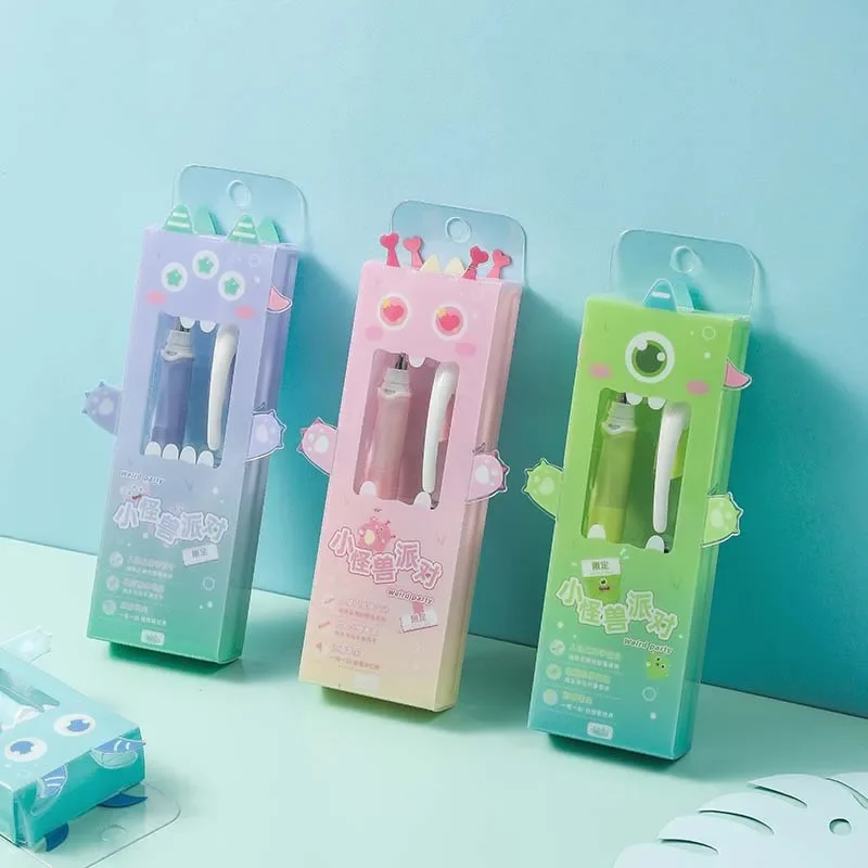 Monster-Stylo de dessin animé en édition limitée, colle souple, posture positive, décompression, capsule d'écriture, remplacement, étudiant, bureau, 602