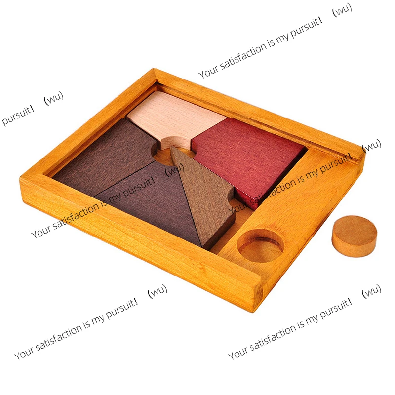 Different brain teasers, solid wood 3D puzzles