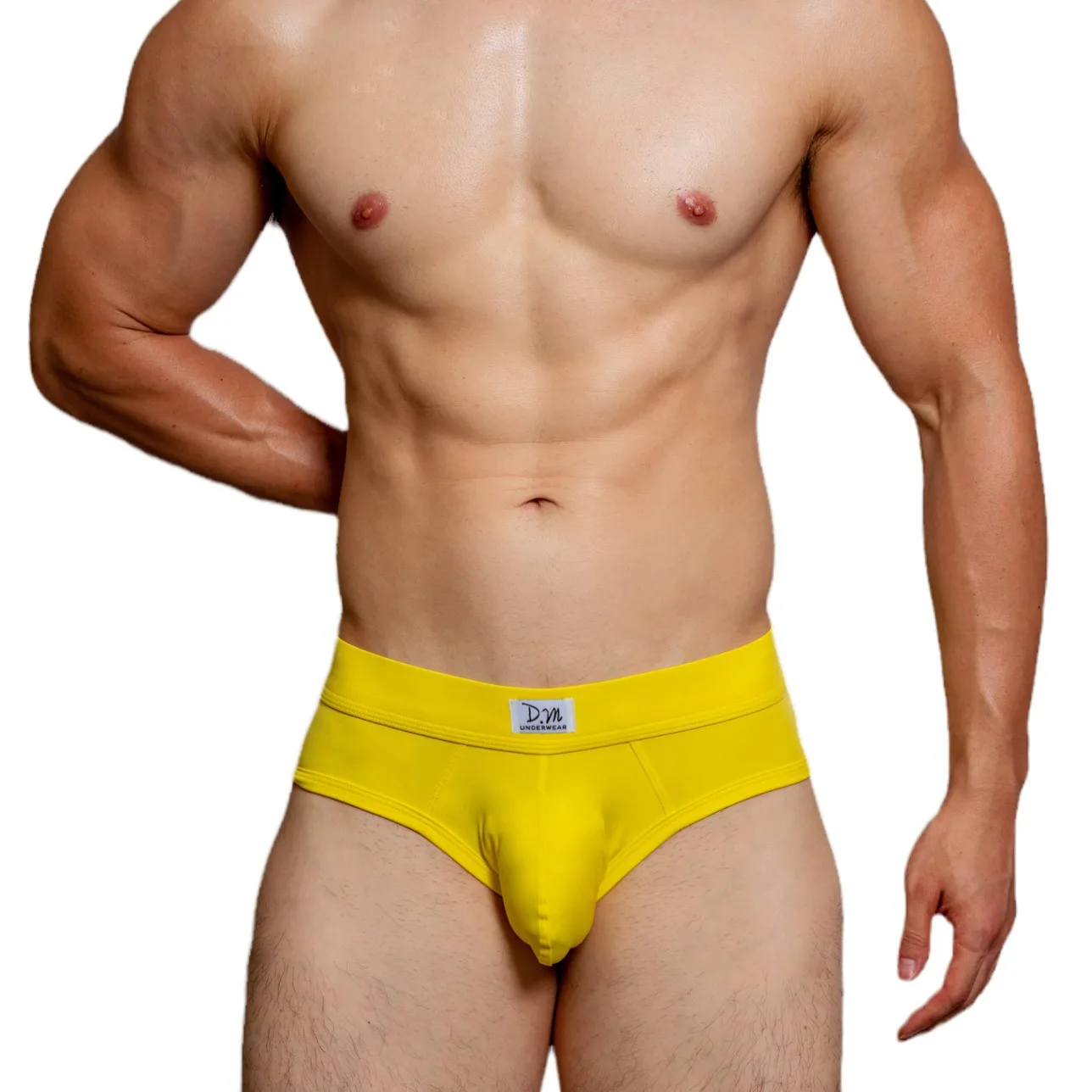 Men's Underwear Low Waist Solid Color Briefs Letter Breathable Sweat Absorbing Youth Triangle Underpants