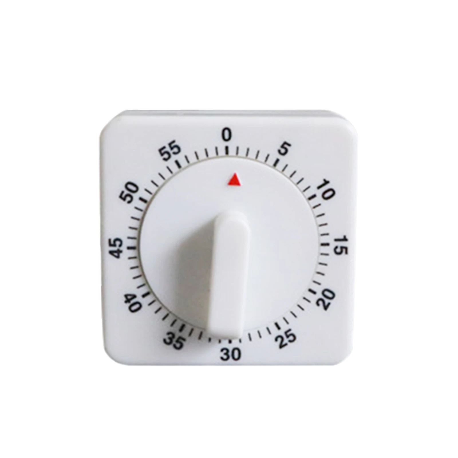 Compact Kitchen Timer Manual Countdown Timer for Cooking Study Office Classroom Home Use White Mechanical Bell Alarm Clock