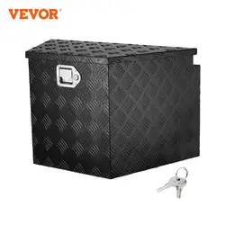 VEVOR Trailer Tongue Box Aluminum Alloy Tongue Box Tool Chest Heavy Duty Trailer Box Utility Trailer Tongue Box for Pickup Truck