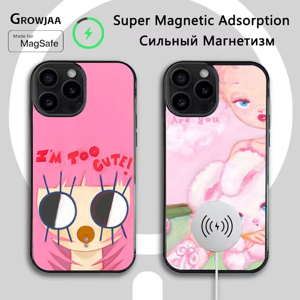 

Cartoon girl illustration Phone Case For iPhone 16e,16,15,14,13,12,11,Plus,Pro,Max,Mini Magsafe Magnetic Wireless Charging