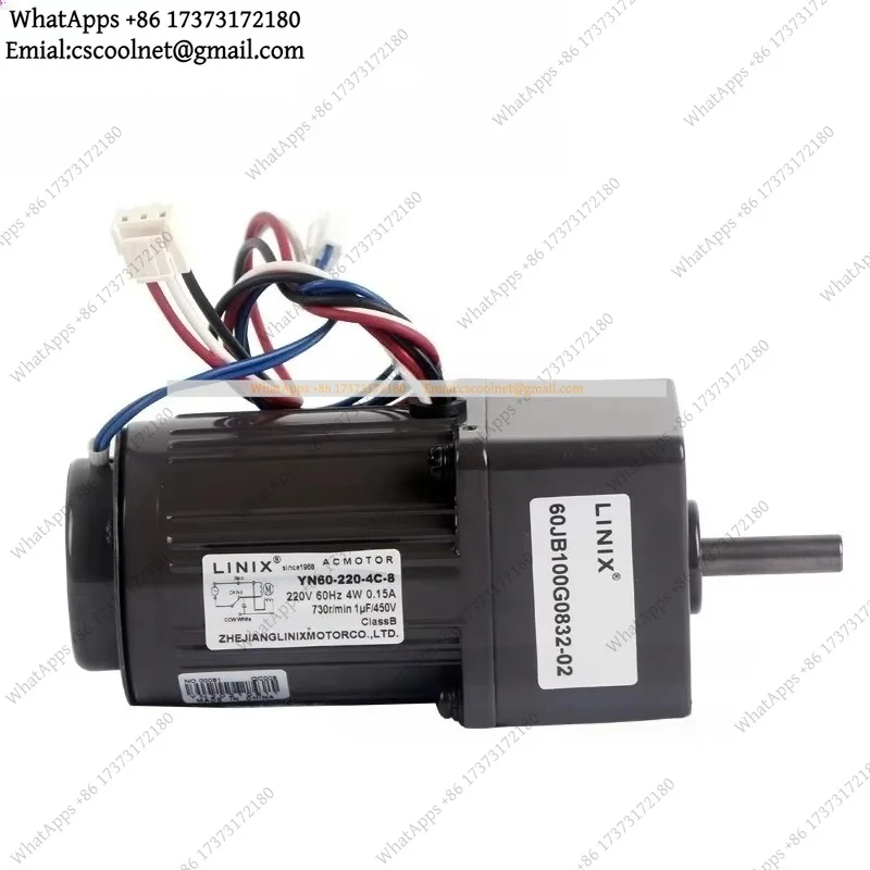 60Hz 4W 60mm Single-Phase YN60-220-4C-8 AC Gear Motor for Waste Disposal Machine, South Korea Compatible, Motor Accessories