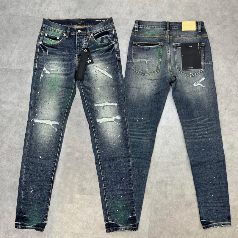 

New Summer Purple Fashion Trend Brand Women's Men's Jeans American Street Casual Slim Comfortable Denim Pants