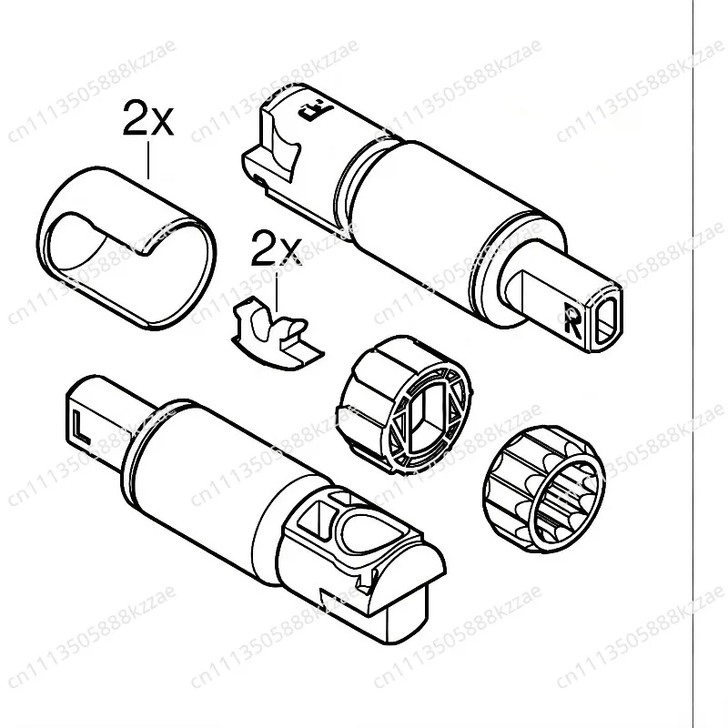 Soft Close Toilet Damper Compatible with GROHE 49535000 20mm Fit for 39 Series Euro Cube Ceramic Seat