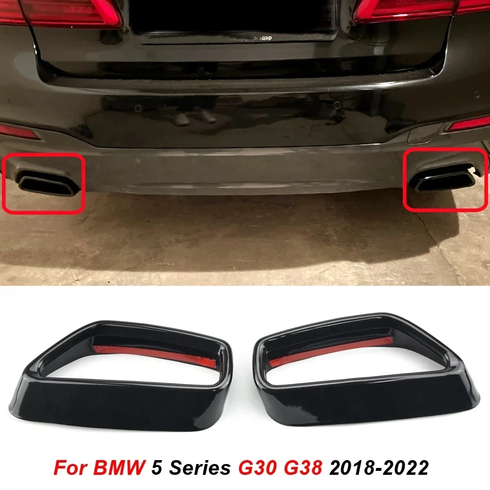 

Car Tail Muffler Exhaust Pipe Output Cover Parts for BMW 5 Series G30 G38 2018-2022 External Accessories