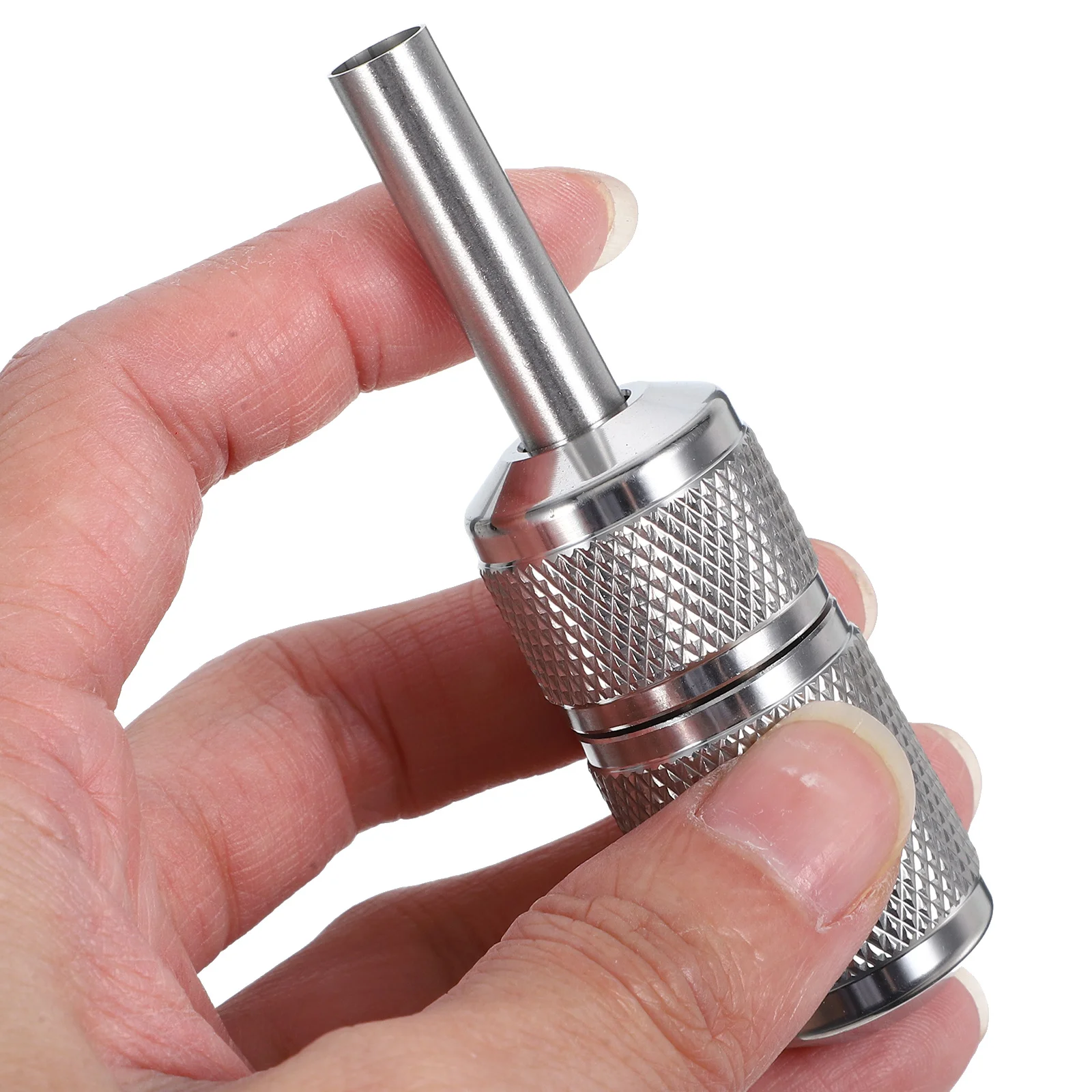 

22Mm Self Locking Stainless Steel Tattoo Grip Heavy Duty Metal Handle for Tattoo Machines Comfortable Secure Hold Ideal for