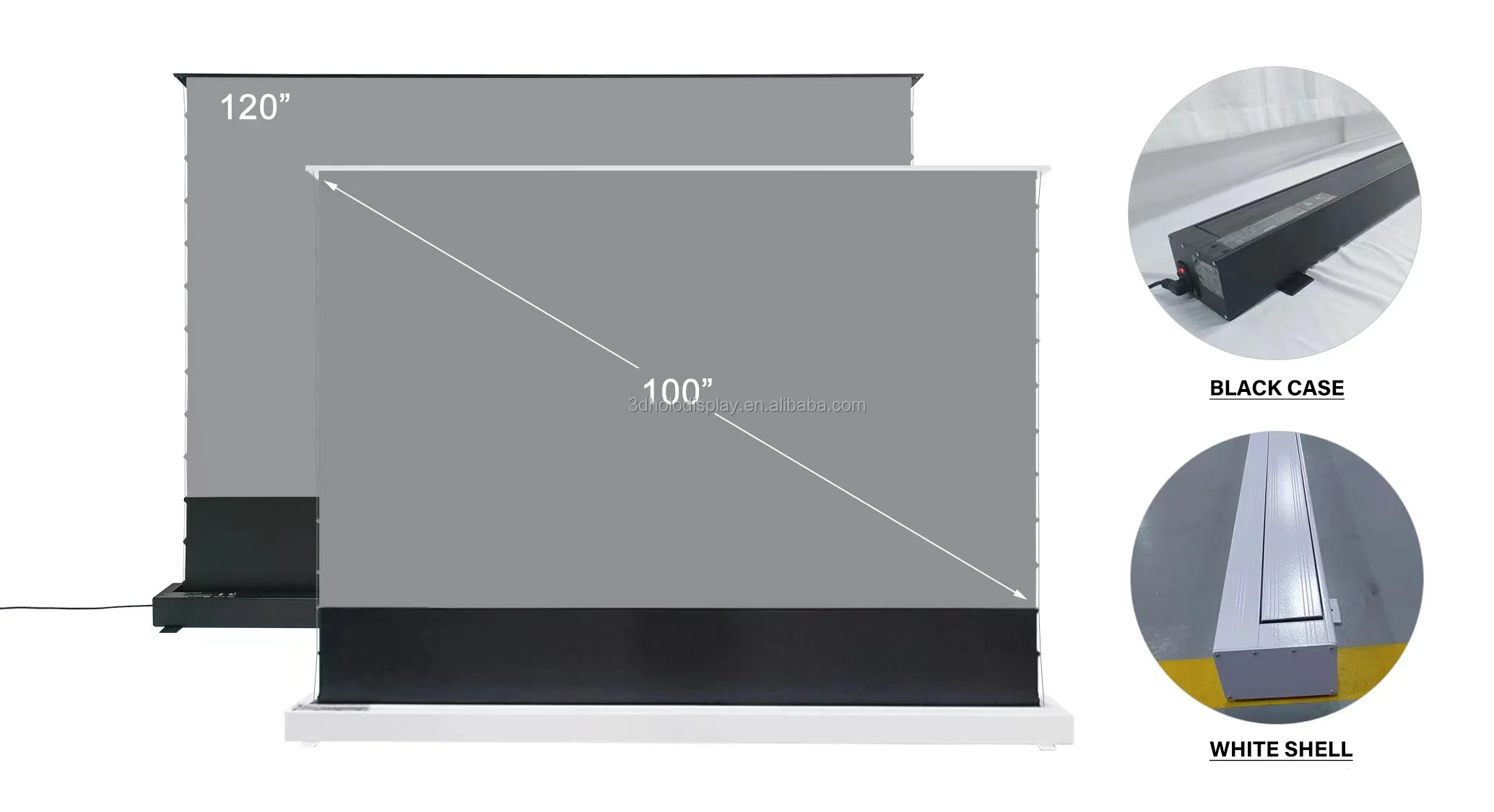 ALR PET Cbsp  100'' Floor Rising Projection Screen Alr Ust Floor Rising Screen Floor Lifting Electric Projector Screen