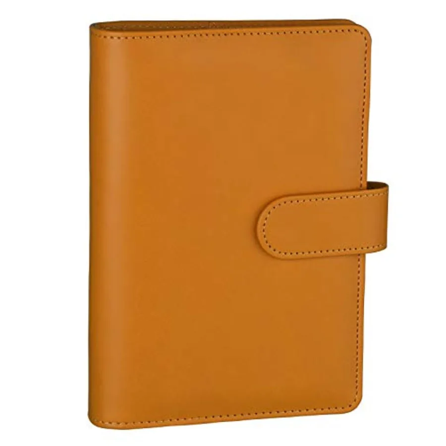 

A6 PU Leather Refillable 6 Ring Notebook Binder for A6 Filler Paper, Loose Leaf Personal Planner Binder Cover with Magnetic Buc