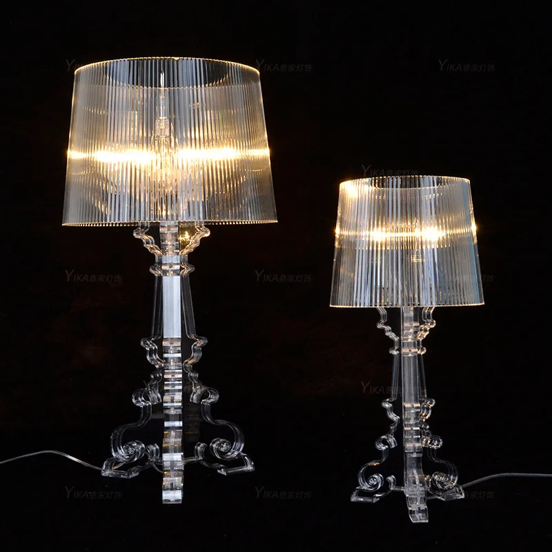 Acrylic Desk Lamp Creative Simplicity for Bedroom Study Room Personalized Decoration Baroque Ghosting Table Light Room Decor