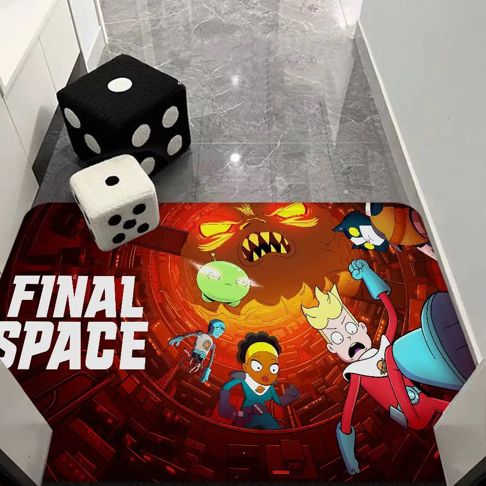 F-Final Space Anime Door Mat Washable Non-Slip Living Room Sofa Chairs Area Mat Kitchen Bedside Area Rugs