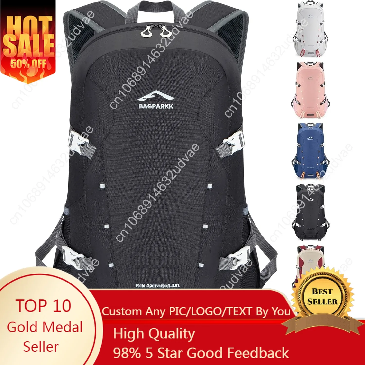 Hiking Backpack,Large 35L Travel Backpacks for Men Women,Water Resistant Ultra Lightweight Foldable Packable Camping Daypack for