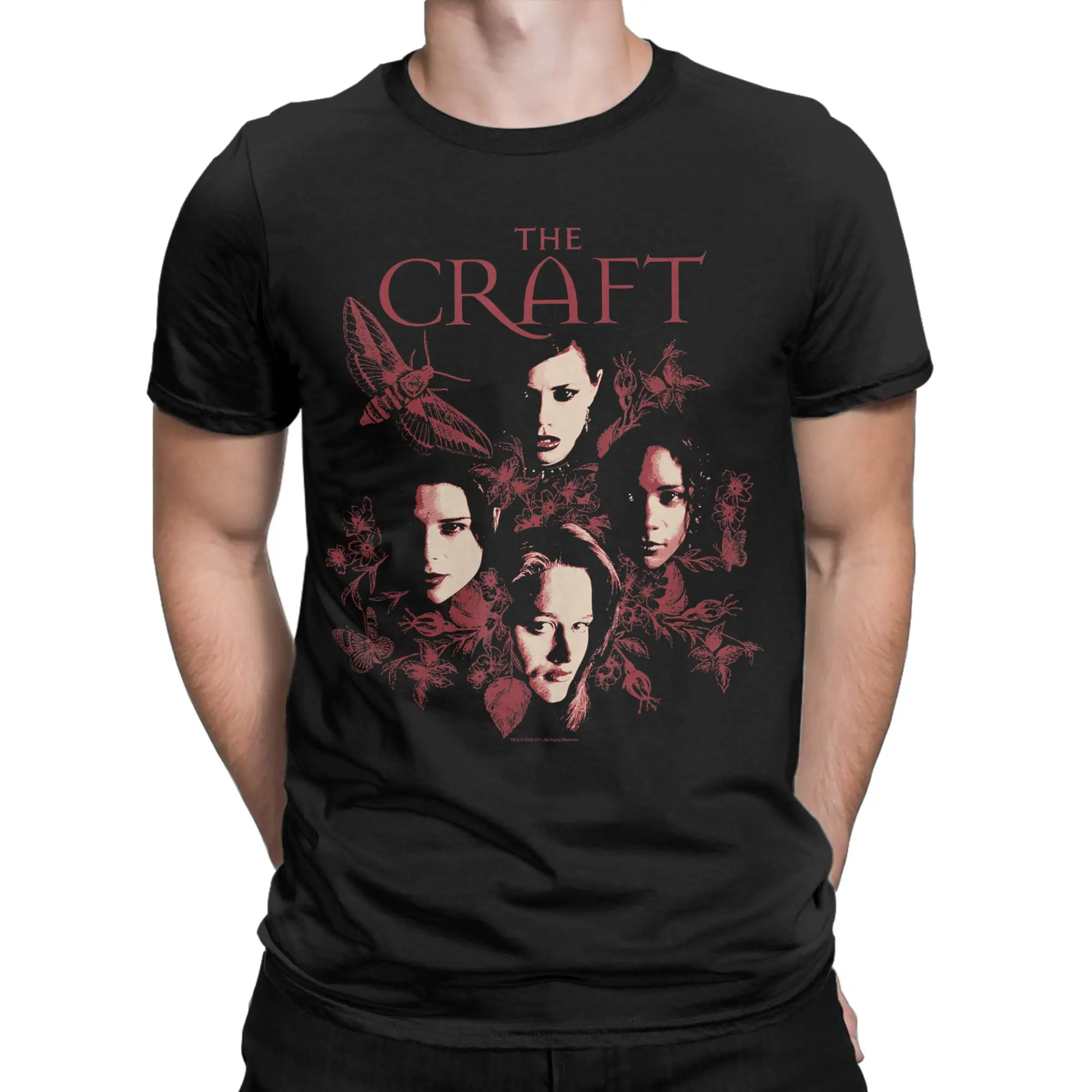 Men's The Craft Earth Witch Red Flowers Goth 90s Movie T Shirt Cotton Tops Novelty Short Sleeve O Neck Tees Party T-Shirts