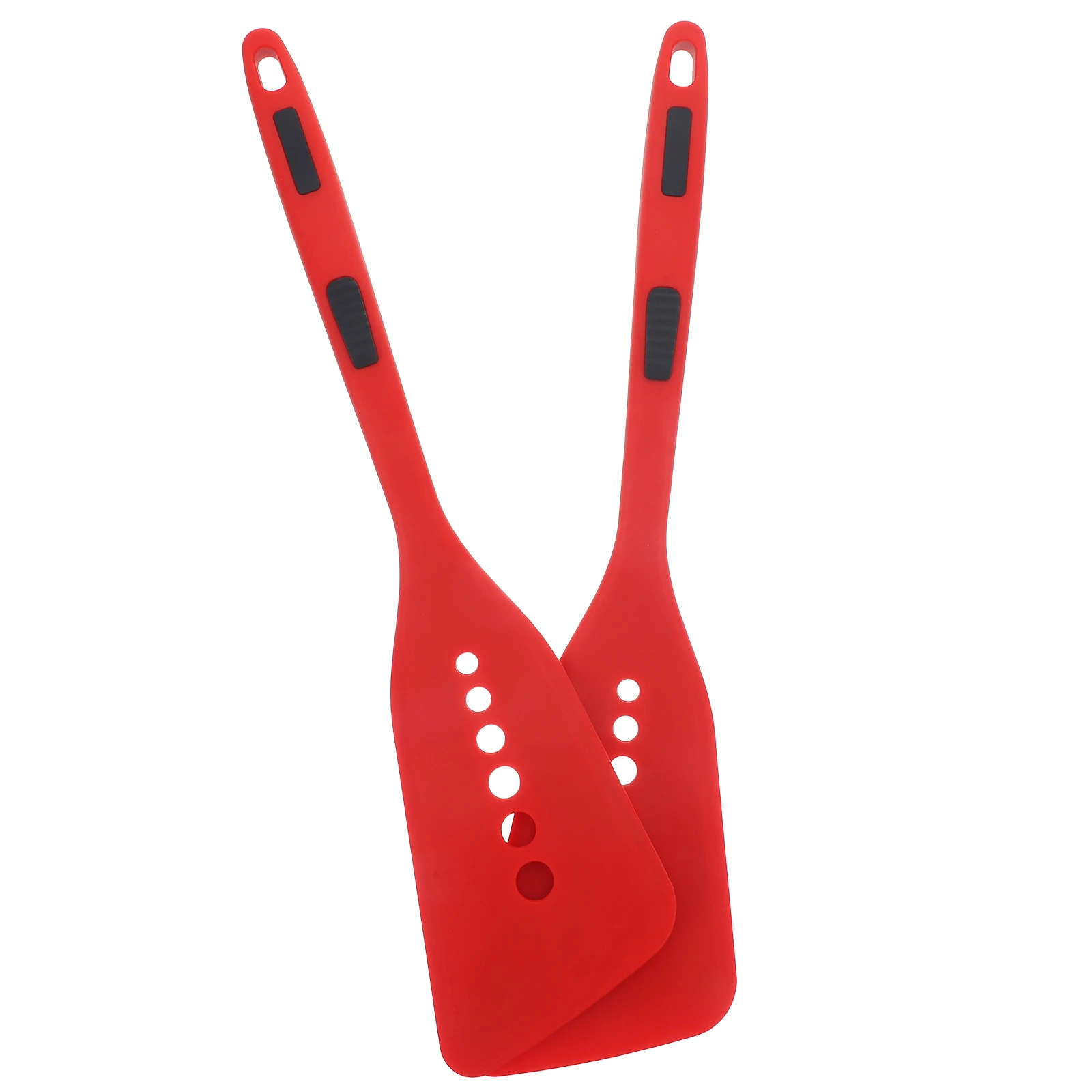 

2pcs Silicone Spatulas Non-stick Kitchen Wok Spatula Cooking Tools Red Black Dots Heat Resistant Reusable Household Restaurant