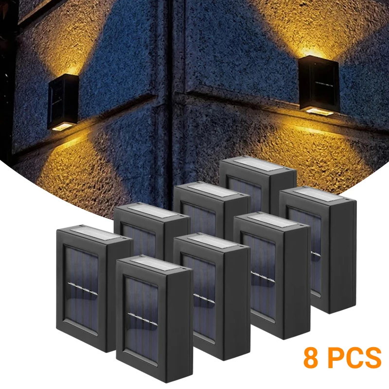 

8/4pcs Smart Solar LED Outdoor Light Waterproof Garden Decor Lamps for Balcony Courtyard Street Wall Light Garden Solar Lamp