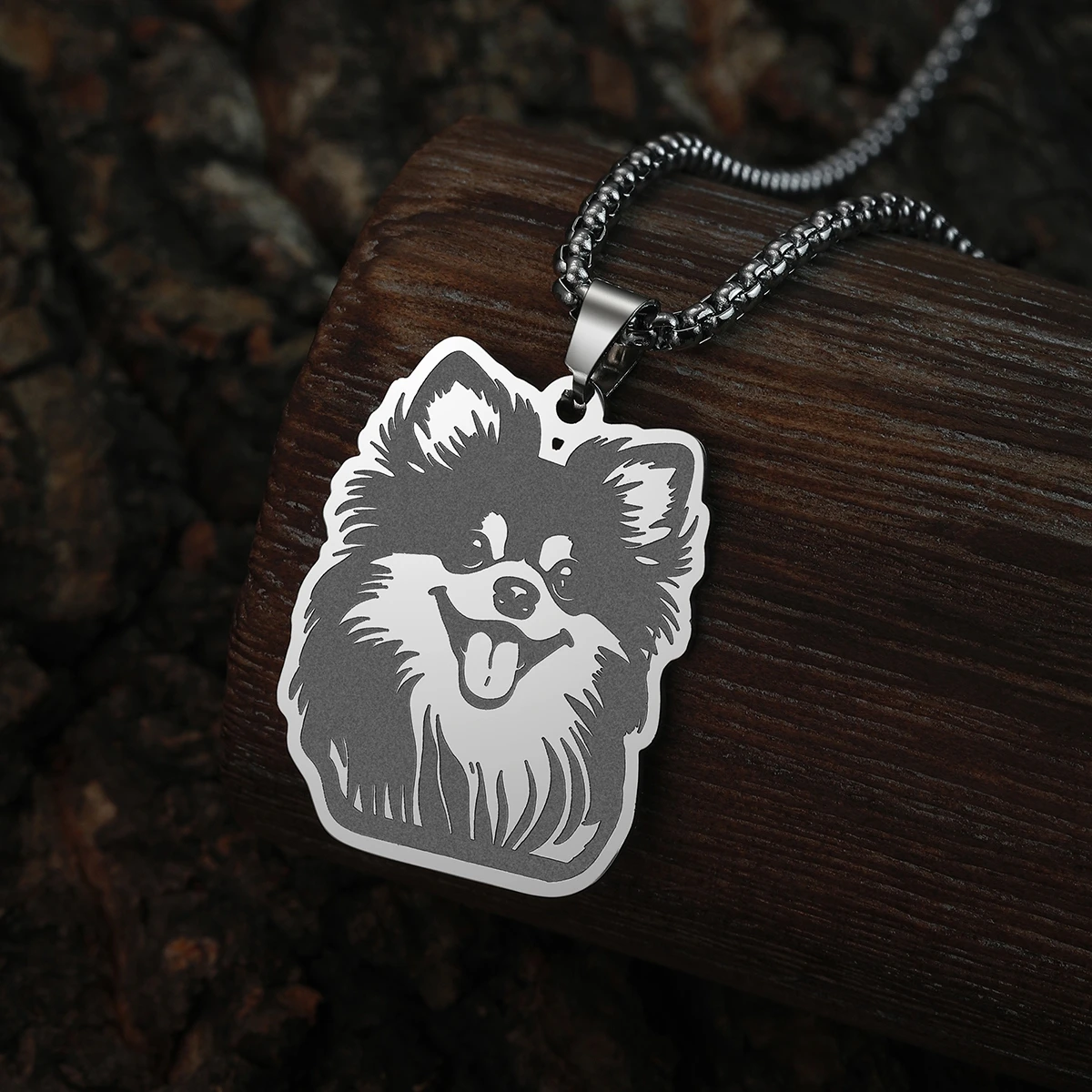 Kinitial Cartoon Pomeranian Dog Necklace For Women Men Lovely Animal Pet Lover Jewelry Pendant Necklace