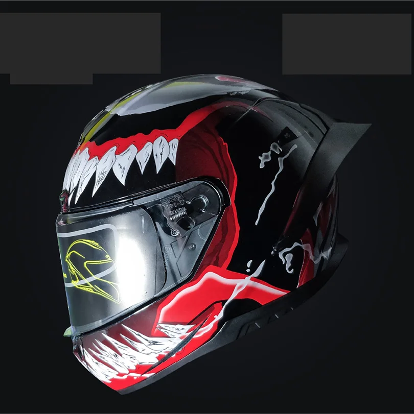 

Creative Modified Red Mouth Motorcycle Helmet Decal Motor Hat Sticker Vinyl Film Wrap Graphics Overlay Decoration Accessories