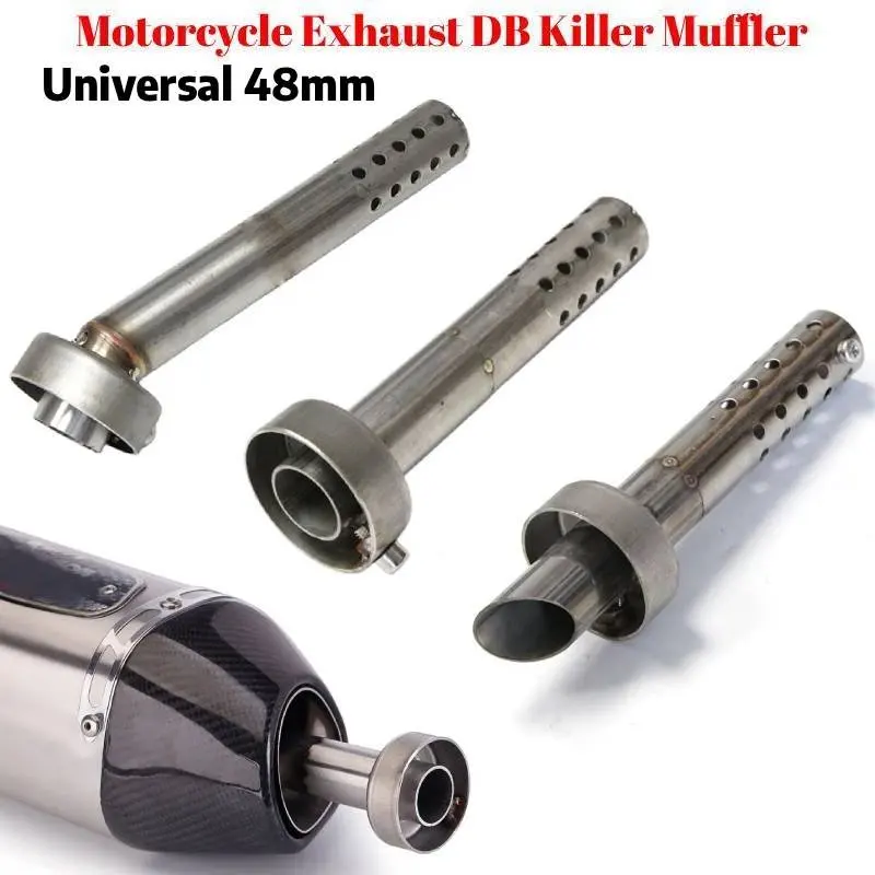Universal 48mm Motorcycle Exhaust Muffler Pipe Removable DB Killer Silencer Sound Reducer For Honda Yamaha Noise Eliminator