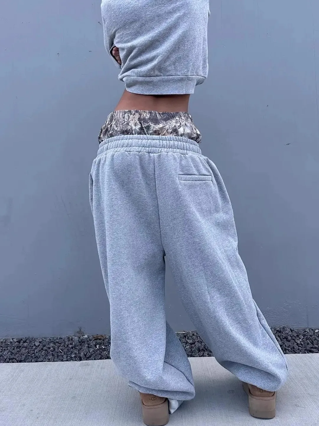 กางเกงวอร์มขาตรงผู้ชาย ทรงขาตรง ผ้าผสมคอตตอน ไม่ยืด สำหรับฤดูใบไม้ผลิและฤดูใบไม้ร่วง