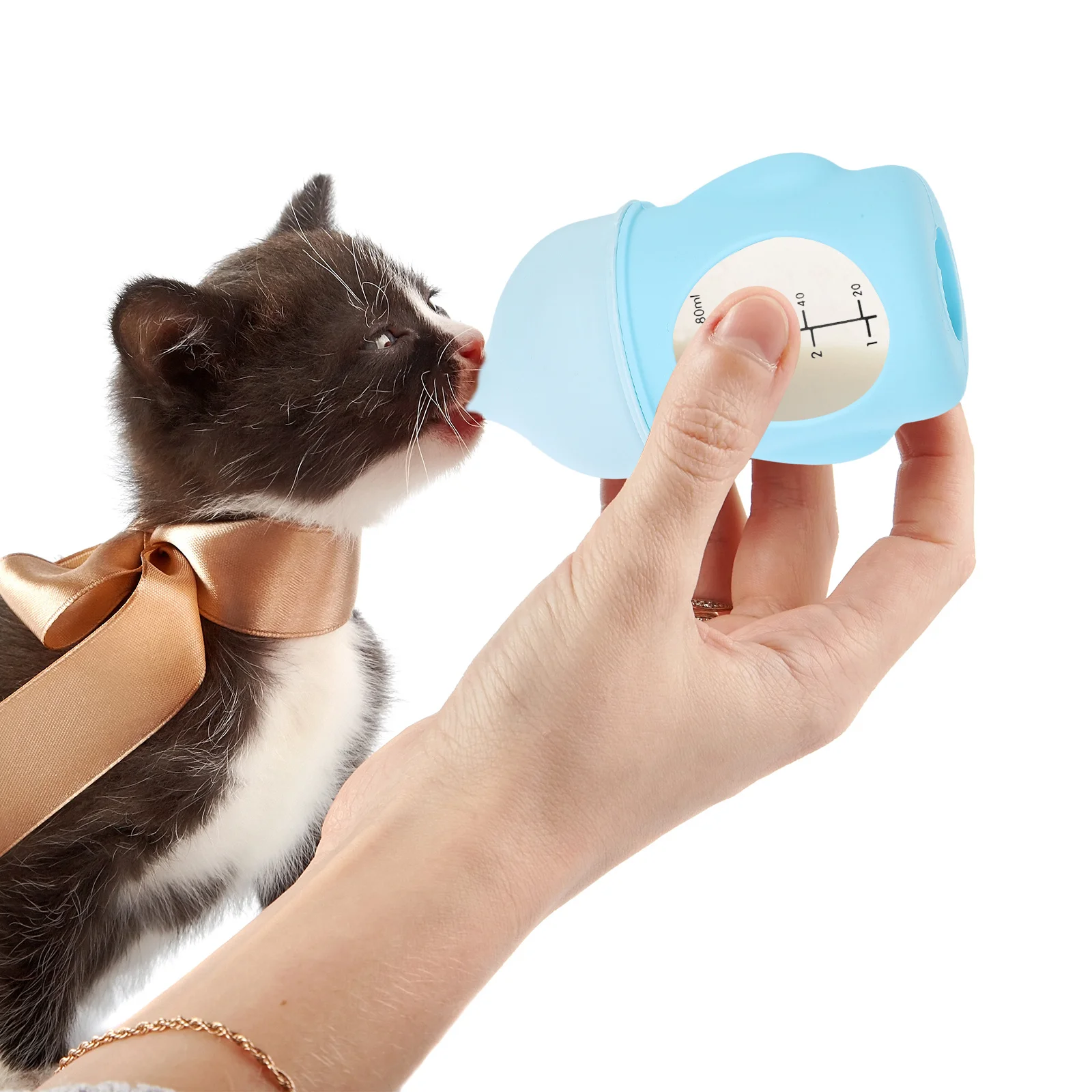 

Feeder Bottle 20ml Visible Scale Newborn Kittens Puppies Portable Travel Safe Comfortable Easy for Healthy
