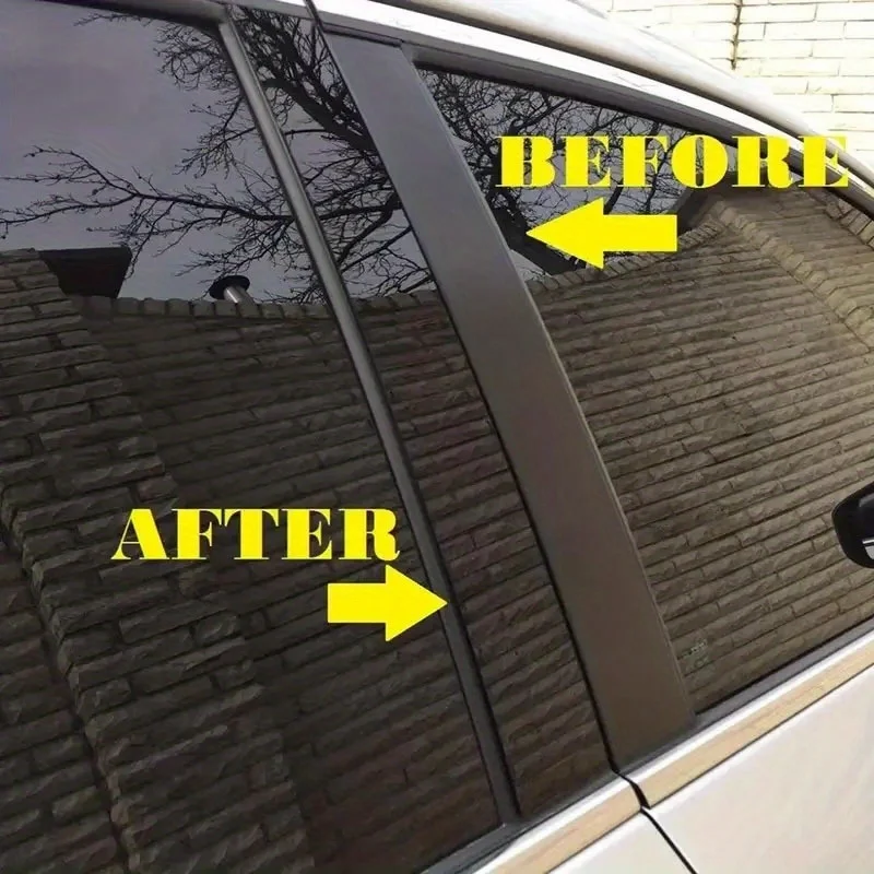 Polished Black Pillar Trim for LEXUS CT200h 2011-2020 BC Columns, Window Center Panel Decoration, Car Window Trim