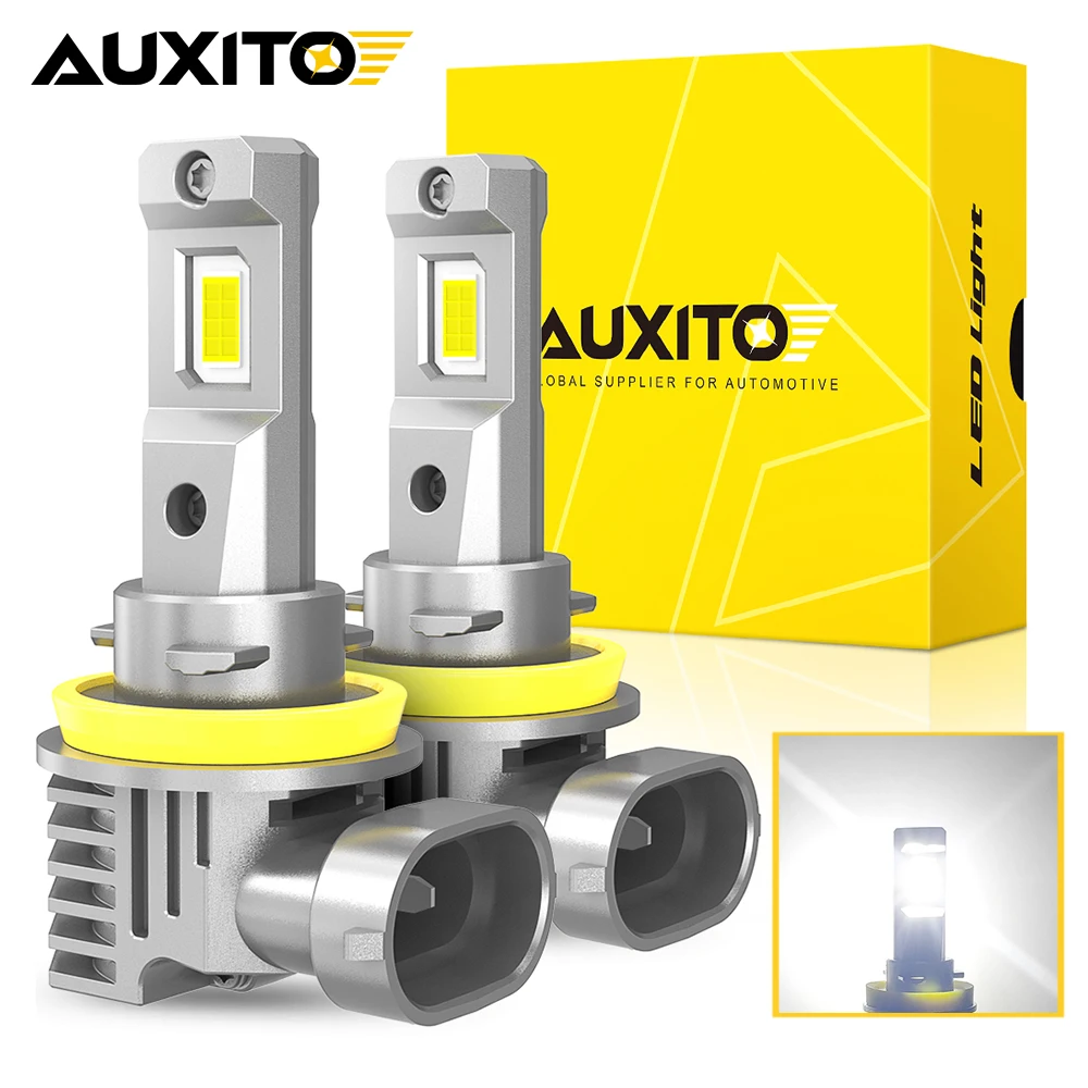 AUXITO 2Pcs H8 H11 LED Headlight Bulbs Canbus 9005 HB3 9006 HB4 H9 LED Fog Lamp 50W 12V for Toyota BMW E46 VW Golf Mercedes Ford