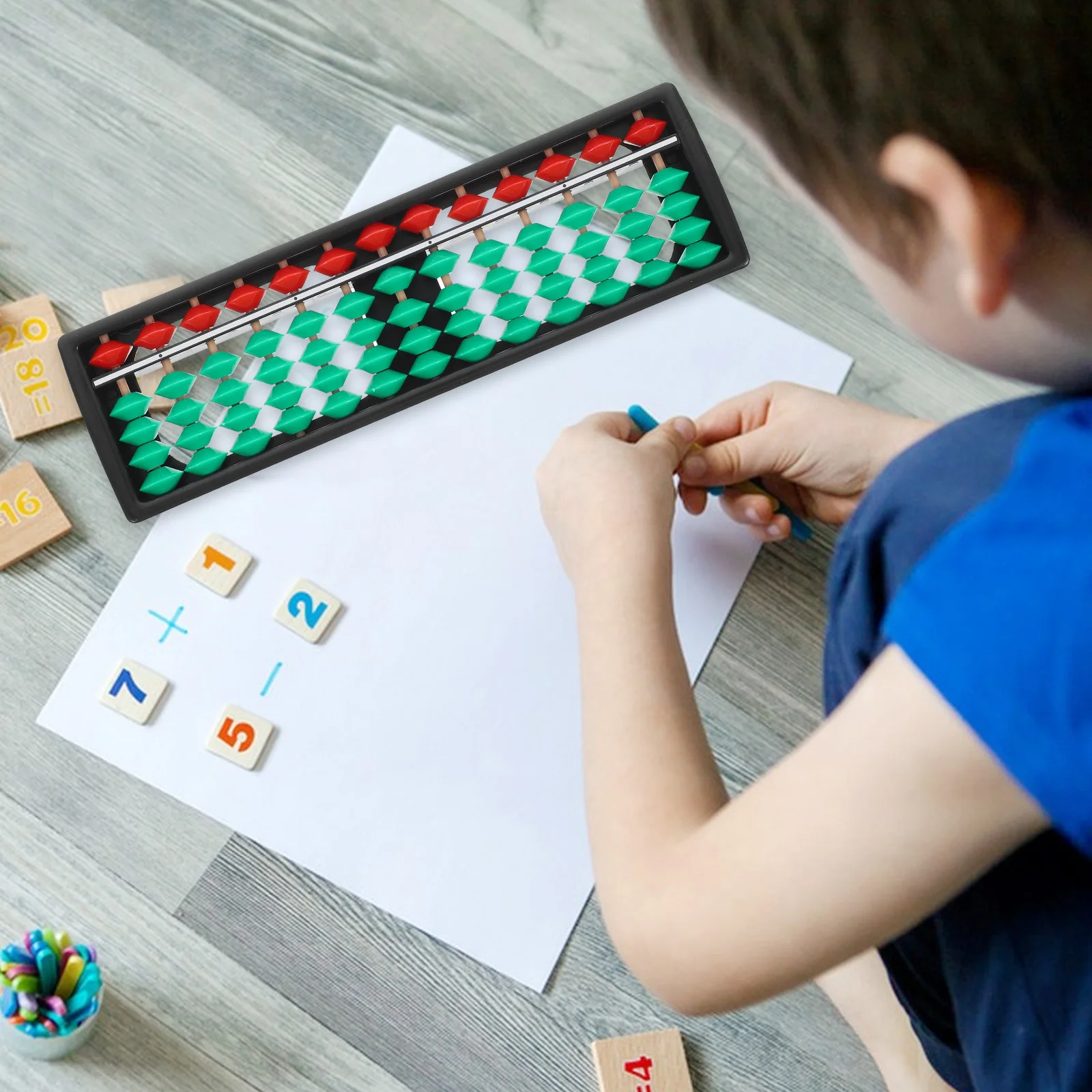 

2pcs Plastic Abacus Teaching Aids 13 Rows Counting Beads Math Tool for Kids Puzzle Toy Chinese Arithmetic Calculator
