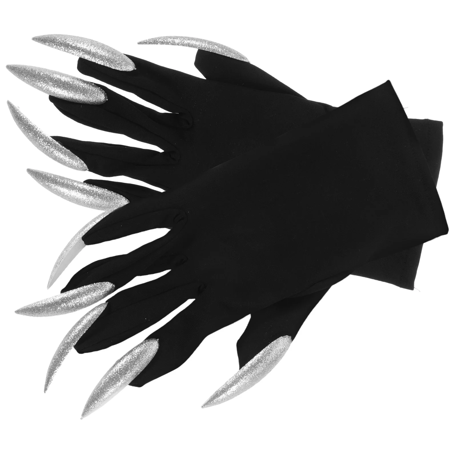 

1Pair Ghost Claw Gloves Lightweight Cloth Halloween Costume Props Scary Long Fingernails Cosplay Party Accessories