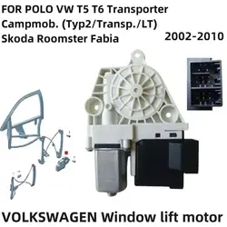 Motor de elevação de janela V W, Campmobile, transportador, Polo, Roomster, Skoda, Fabia, 2006-2010, 6Y1959802,6Y1959801, 6Y2959801, 6Y2959802