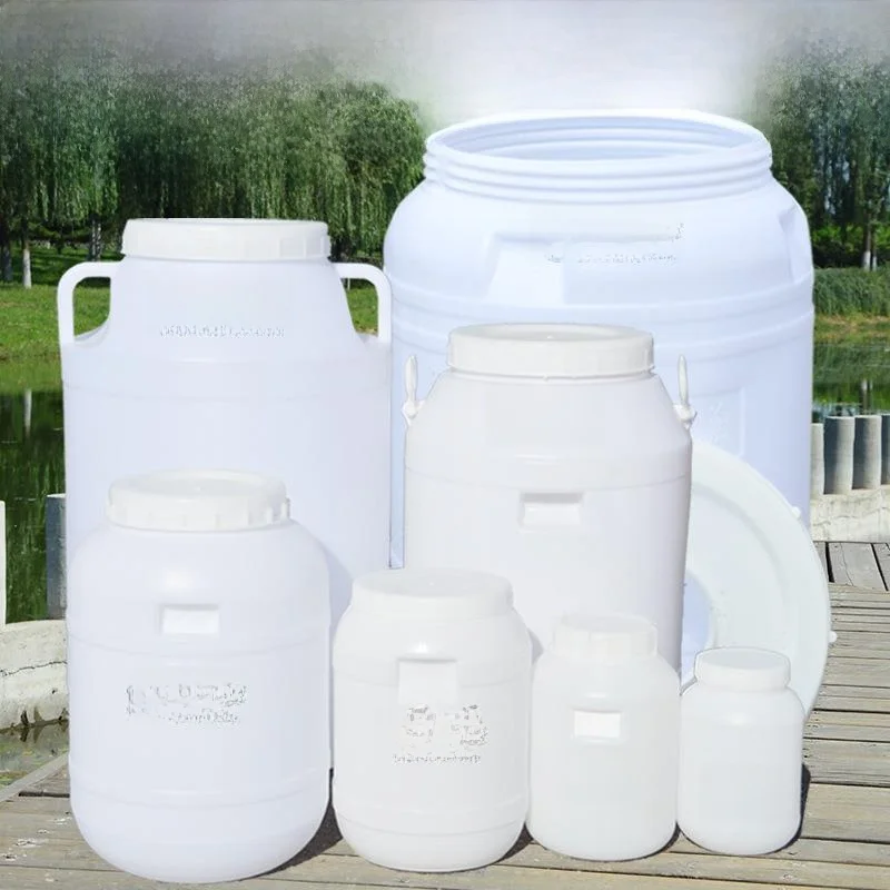 Thickened Plastic Fermentation Barrel Empty Oil Barrel Honey Barrel Sealed Barrel Large Water Barrel with Lid for Outdoor Cam...