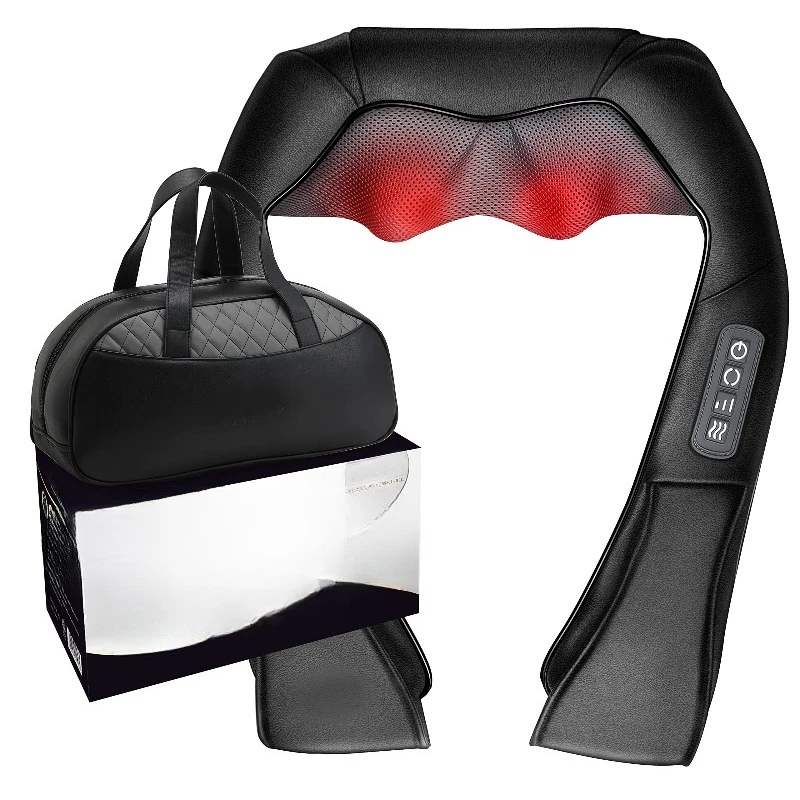Back Massager Shiatsu Massager with Hot Electric Shoulder Kneading Massager for Neck, Back, Shoulders