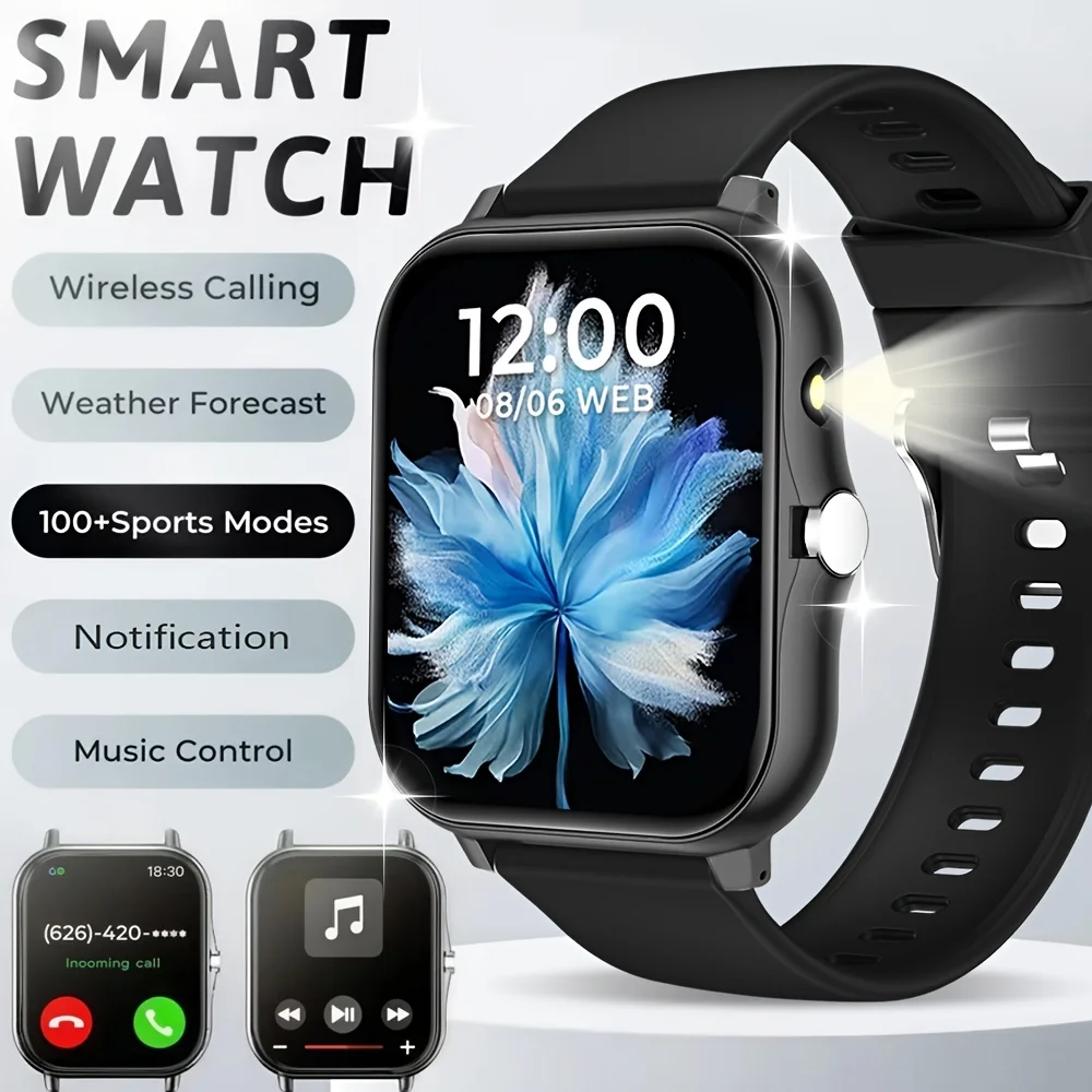 

The Full-Touch Smart Sports Watch for Men And Women Features SMS Alerts, Phone Call Receiving, Activity Tracking, Pedometer
