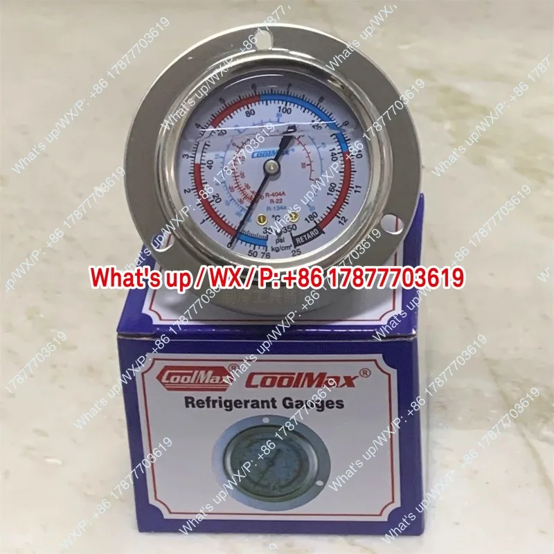 Axial unit heat pump embedded refrigerant pressure gauge 1/4SAE dryer high and low pressure oil-filled snow gauge