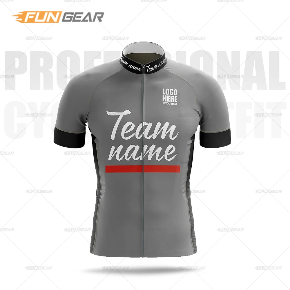 Men's Short Sleeve Quick Dry Cycling Jersey, Custom Team Name Logo Clothing, Summer Training Bicycle Ride Tops, Road Bike Sport